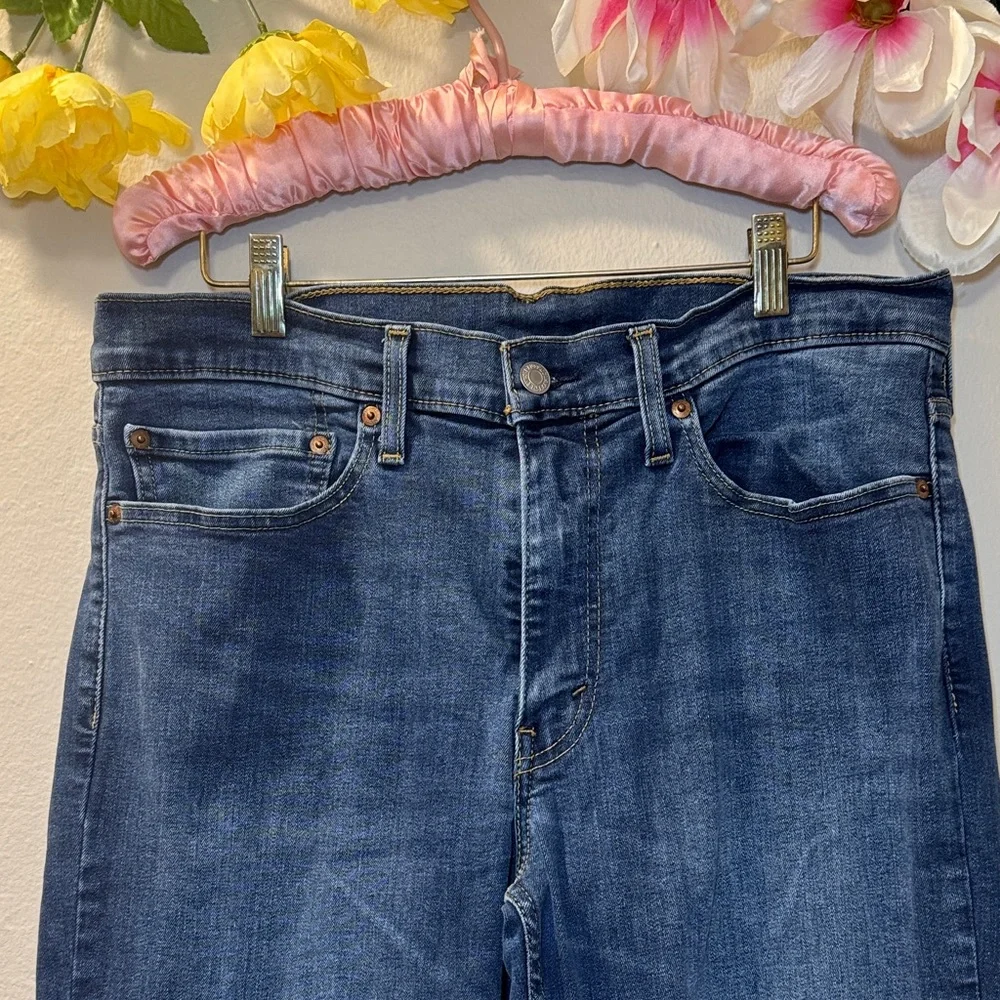 Slim Straight Men's Jeans in Dark Blue - Picture 2 of 9